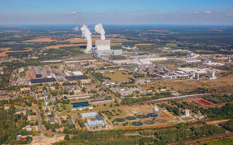 View of the Schwarze Pumpe industrial park. Photo: ASG Spremberg GmbH